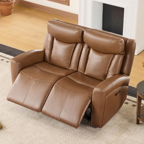 Image of CHITA Zero Gravity Leather Power Reclining Sofa, Loveseat, Saddle