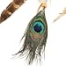 Mwoot Diadema para el Pelo de Pavo Real Pluma Venda, Indio Hippie...