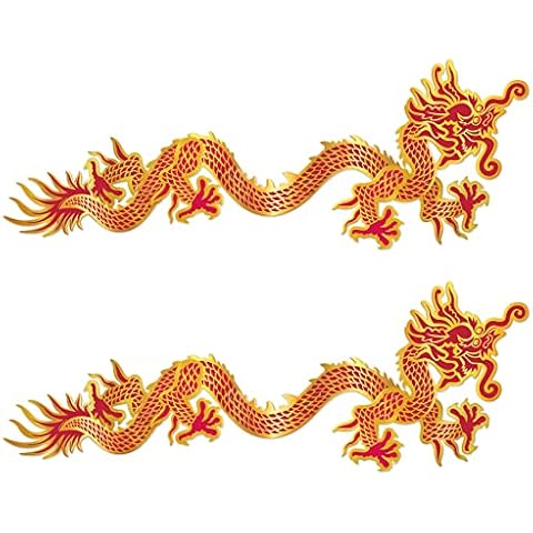 Beistle 2 Piece Chinese New Year Decorations Jointed Dragon Cut Outs for Asian Theme Party Supplies, Celebrating with You Since 1900 Cover