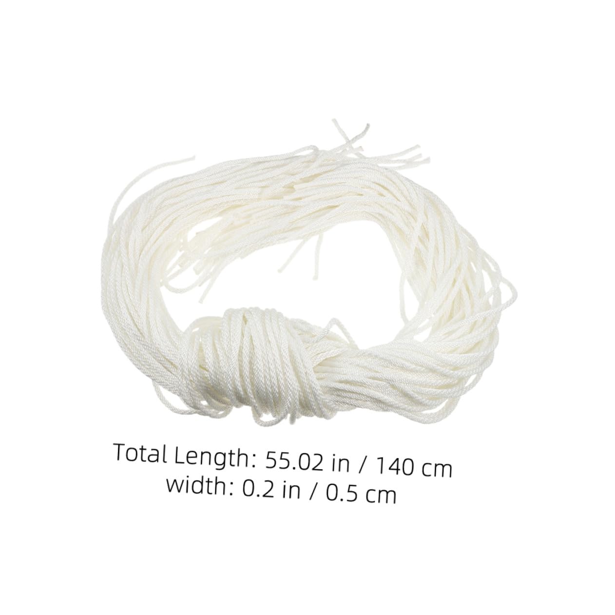 Corde de Démarrage pour Moteur à Essence 5mm Blanc, Lot 50 | Nylon, Compatibilité, Ateliers et Fermes, Cordon de Remplacement Manuel pour Tondeuses