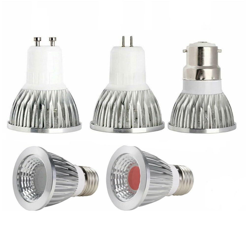 Illuminazione per Interni, Confezione da 6, faretto LED COB AC110V E27/E14/GU10/GU5.3 dimmerabile 6W 9W 12W Lampadina Spot