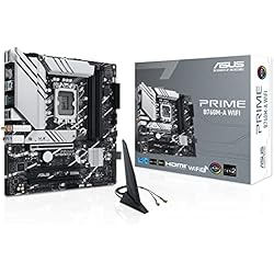 Prime B760M-A WiFi 6 - Placa Base Intel B760 (LGA 1700) mATX con PCIe 4.0, DDR5, 2X M.2, 2.5Gb Ethernet, DisplayPort, 2X HDMI, SATA 6 Gbps, USB 3.2 Gen 2, USB 3.2 Gen 1 Tipo C, Aura Sync
