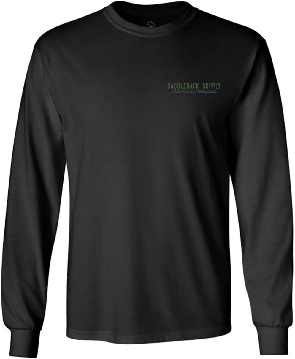 Saddleback Supply Men's Camping Bear Logo Long Sleeve Tees