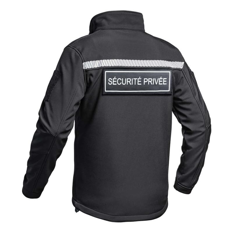 VESTE SOFTSHELL SÉCU-ONE HV-TAPE SÉCURITÉ PRIVÉE NOIR