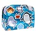 Sac de Maquillage Portable Voyage Sac cosmétique Pochette Organisateur de Toilette Grand pour Les Femmes et Les Filles, Conception d'autocollant avec des Animaux Marins Mignons