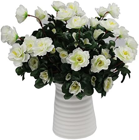 Lopkey Outdoor Artificial Red Azalea Bush White
