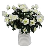 Lopkey Outdoor Artificial Red Azalea Bush White