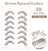 7 Pairs Brown False Eyelashes, 33mm Natural Curl Brown Eyelashes, Handcrafted Faux Mink Quality, Reusable & Long-Lasting, Suitable for All Eye Shapes