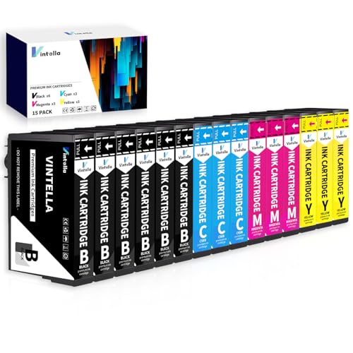 Vintella Compatible pour 604XL Cartouche Compatible pour Epson 604 XL Multipack pour Expression Home XP-2200 XP-2205 XP-3200 XP-3205 XP-4200 XP-4205 WF-2910 WF-2930 WF-2935 WF-2950 (Paquet de 15)