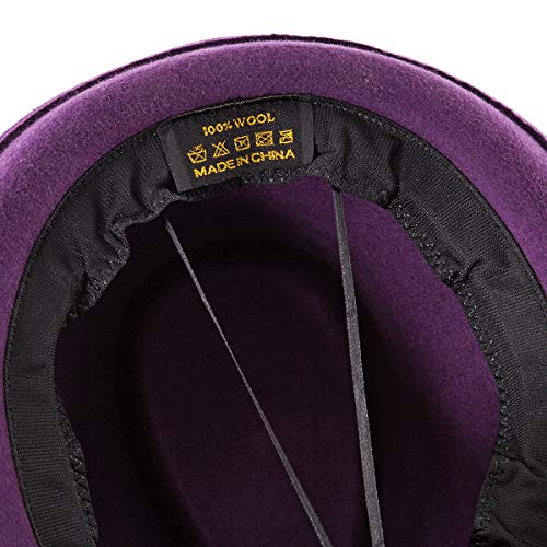 Image of LADYBRO Straw Trilby Fedora Hat for Men Women 1920s Wool Felt Panama 7 1 /4