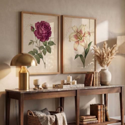 Image of YANVEER Botanical Wall Art Painting | Wall Frames For Home Decor Office Living Room | Poster With Frame Wall Decoration Painting | Premium Art Framed Wall Painting For Home Decor | Set of 2 (10X13 inch)