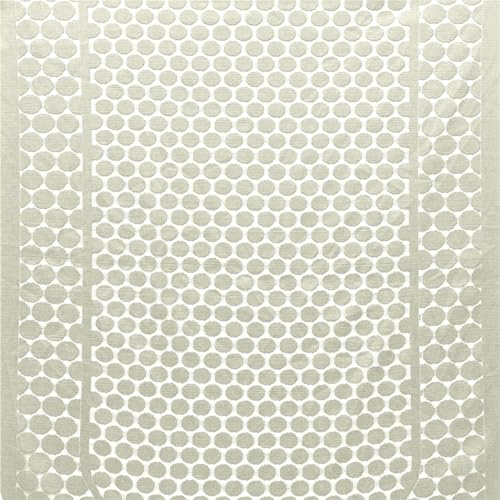 Image of Kuber Industries Sofa Cover Set | Net Slipcover for Living Room & Hall | 5-Seater Cream Dot Sofa Cover Set