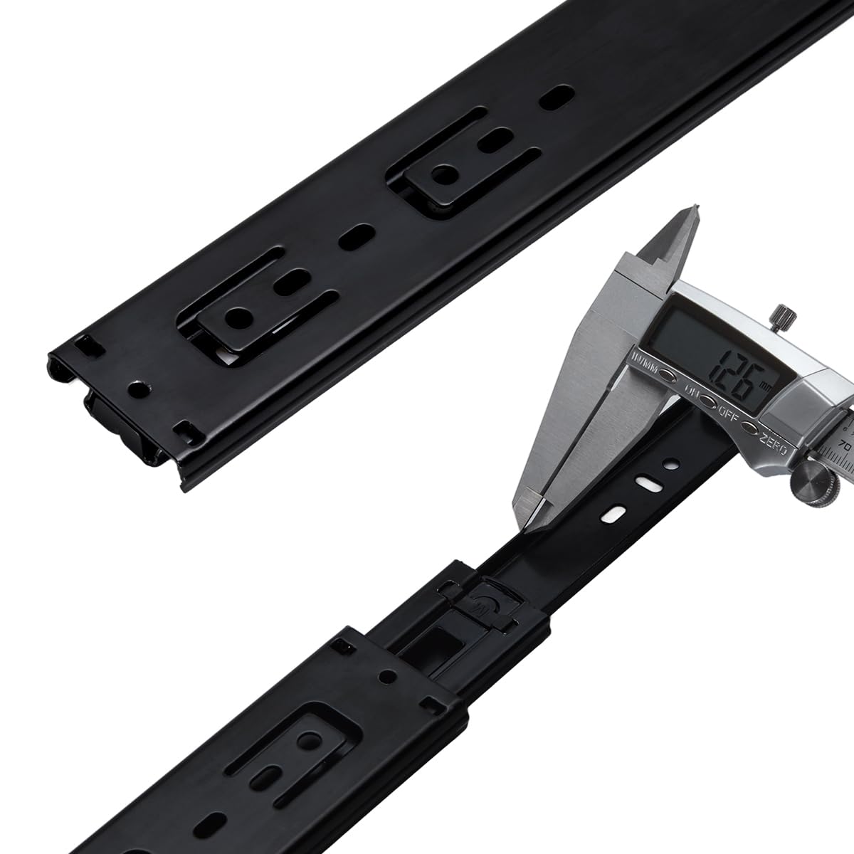4 paires glissières de tiroir 45 cm (8 pièces),glissiere pour tiroir, montage latéral,extension complète,coulisse tiroir capacité de 45 kg, argent | Leroy Merlin