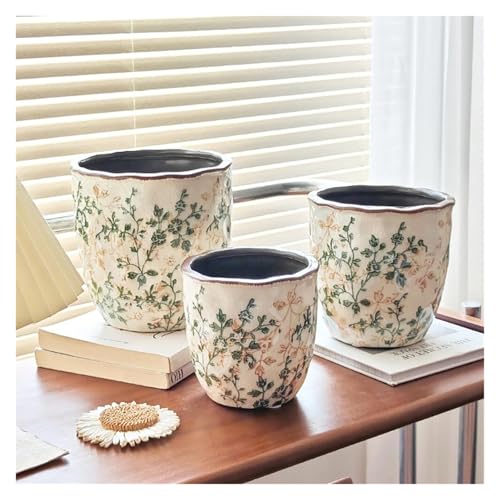 Pots de fleurs en céramique pour succulentes, solution drainage et décoration verte - 6