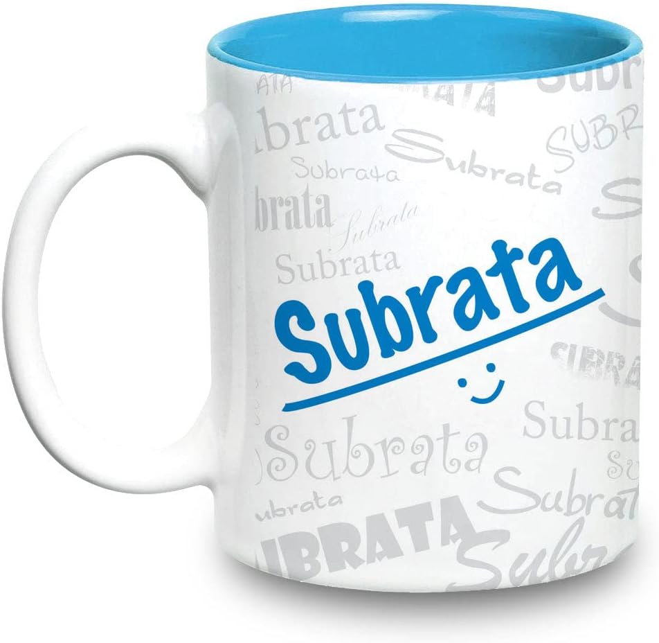 Hot Muggs Me Graffiti Mug - Subrata Personalised Name Ceramic, 315ml, 1 Unit