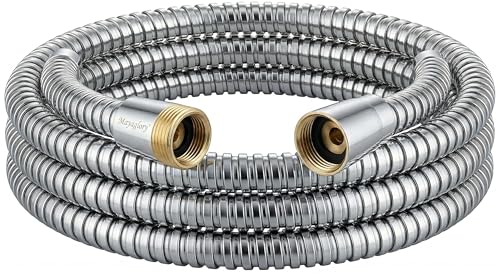 2 Metre Duş Hortumu, Pirinç Uçlu Standart 1/2" Evrensel Bağlantı, Paslanmaz Çelik