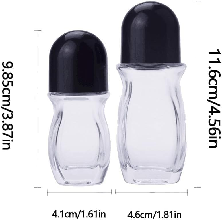 Vide Wresty Flacons à Bille En Verre Ambré De 50 Ml - Anti-fuite - Pour Huiles Essentielles, Parfums, Cosmétiques, Crème Solaire, Crème Hydratante Roll On