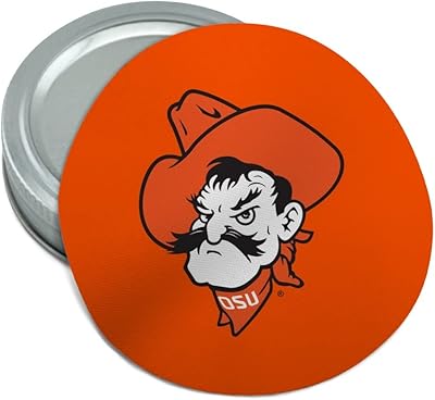 Oklahoma State University Cowboy Logo Secondary Round Rubber Non-Slip Jar Gripper Lid Opener