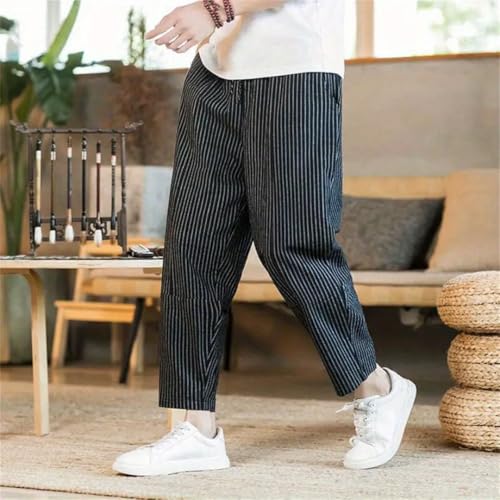 Men's Straight Casual Pants Long Plus Size Spandex Aesthetic Trousers3