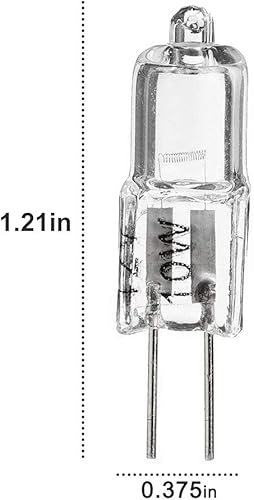 Miniatura 4 de ETOPLIGHTING Paquete de 10 bombillas halógenas, base G4 tipo JC (2 pines), bajo voltaje, 12 voltios, 10 vatios, 10XG4-12V-10W