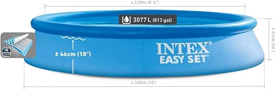 Piscine gonflable Intex Easy Set 3077 L Ronde Épurateur de Piscine (305 x 61 cm)