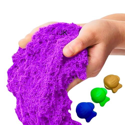 Image of Loty Store Active Sand 500g Purple for Kids - Natural Kinetic Sand Kit for Activity Toys | Soft Moving Sand Clay Toys for Boys Girls