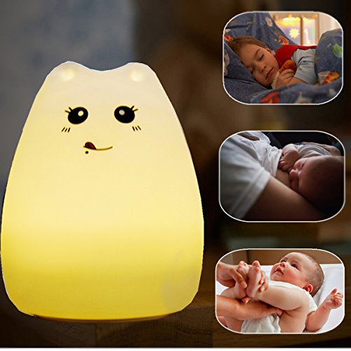Preisvergleich Produktbild Nachtlicht Kinder Baby Nachtleuchte LED Nachtlampe Kinderlampe Nachtlicht Wandleuchte für Schlafzimmer Kinderzimmer Babyzimme (Katzen-Nachtlicht)