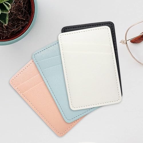 Miniatura 10 de Cartera de teléfono adherente, soporte de cuero para tarjetas de teléfono, soporte para tarjeta de crédito para funda compatible con iPhone, Samsung