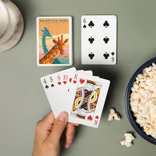 Baraja de naipes Poker Vintage Seattle Zoo 52 cartas miniatura 2