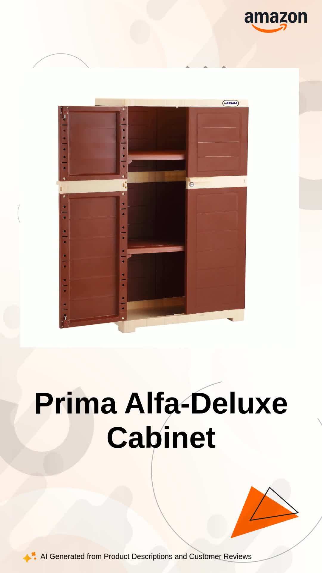 Prima Alfa-Deluxe Plastic Cabinet with Extension for More Storage
