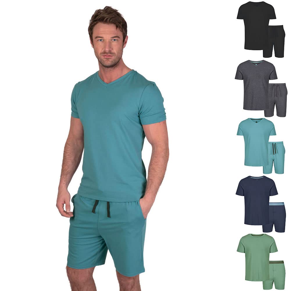 Light & Shade Men's Top and Short Bottoms Pyjama Set