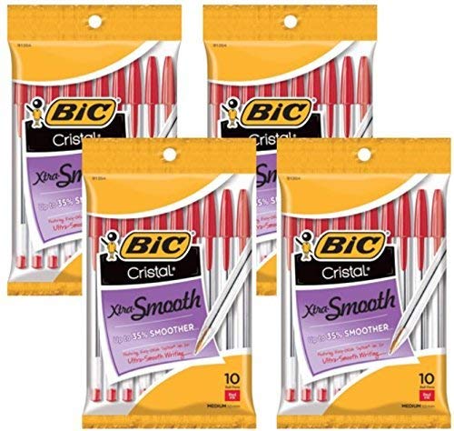 Stylo bille BIC Cristal rouge lot de 40 stylos indispensables pour la rentrée scolaire