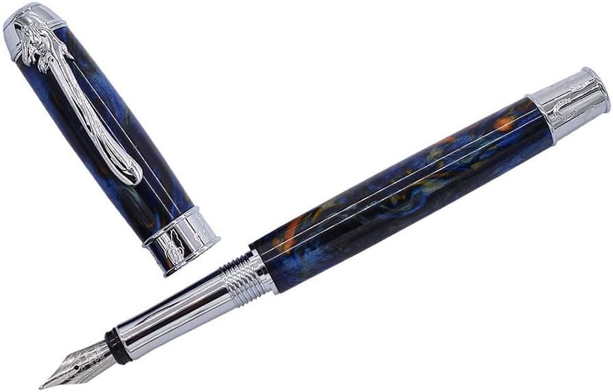 AS-FP478#5-CHR, DIYKITSMALL, Chrome horse fountain pen kits, Woodturning Kit (5 pack)