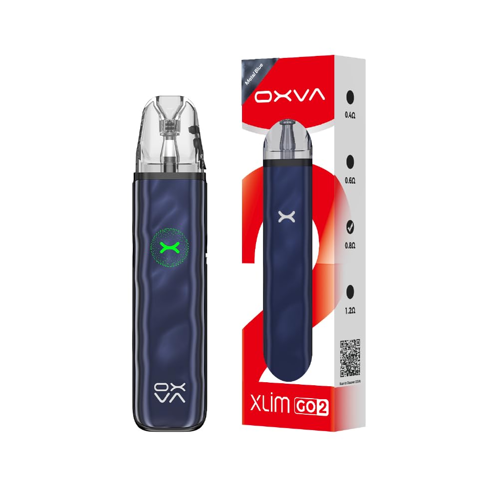 oxva xlim go amazon OXVA XLIM Go 2 Metal Blue – Pod Kit E‑Zigarette mit 1500 mAh Akku, 3 ml  Pod, 30 W Leistung, USB‑C Fast Charging – für MTL & RDL, Top-Fill & Airflow  Slider: