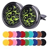 2 Stück Auto Aromatherapie Ätherisches Diffuser-Auto Duft Innenraum, Enthält 2 Autozubehör Innenraum Und 20 Ersatzkerne, Wohnzimmer Und Büro Verfügbar(Frei von ätherischen Ölen)