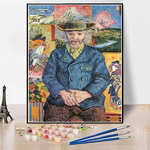 油絵 数字キットによる絵画 塗り絵 大人 手塗り ペール・タンギー ヴィンセント・ヴァン・ゴッホの絵画 DIY絵 デジタル油絵