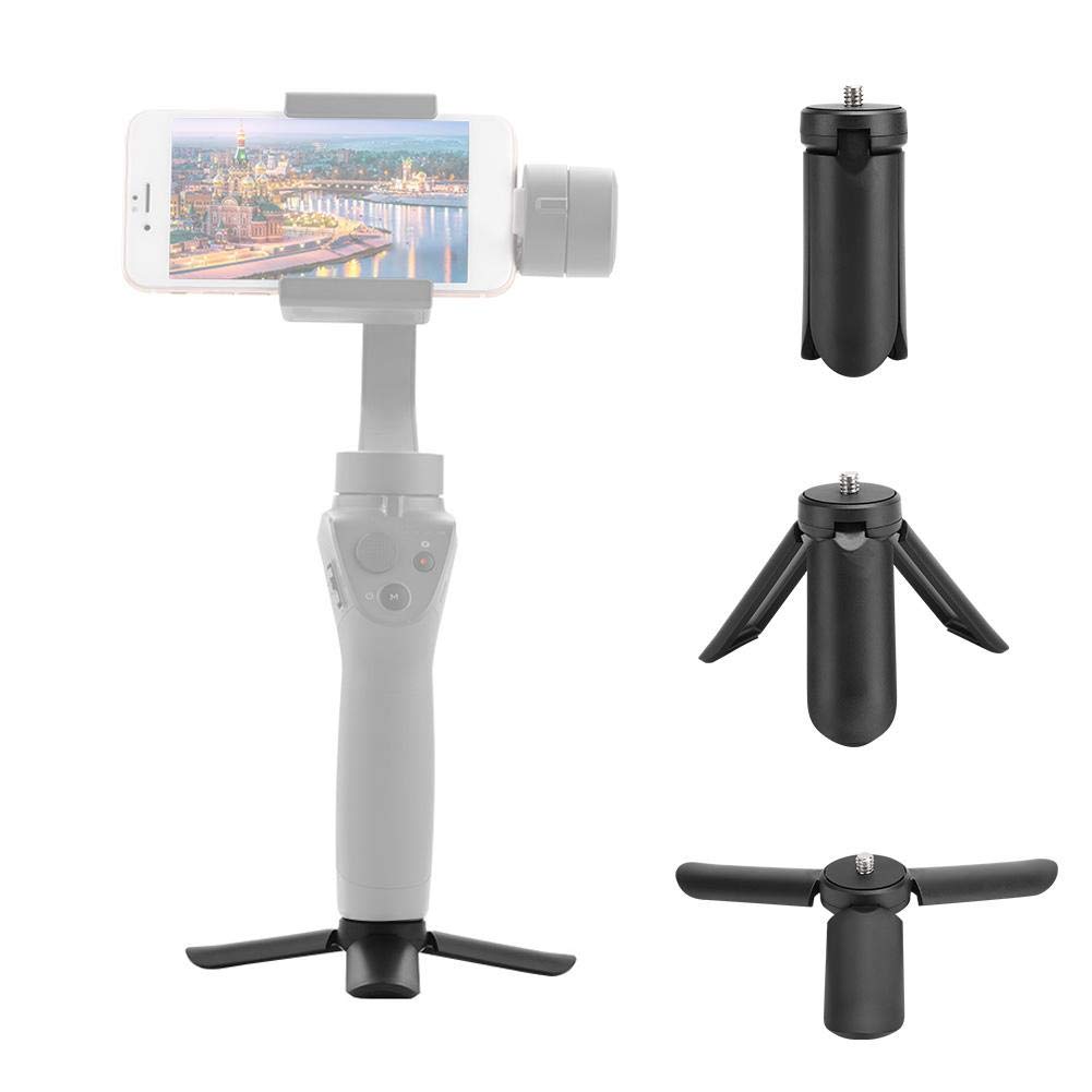 Mini Desktop Tripod,Portable Tabletop Stand Compact Tripod Non-Slip Handle Grip Holder Stabilizer Photography Accessory with 1/4 inch Screw Universal for Smartphone Action Camera(Black)