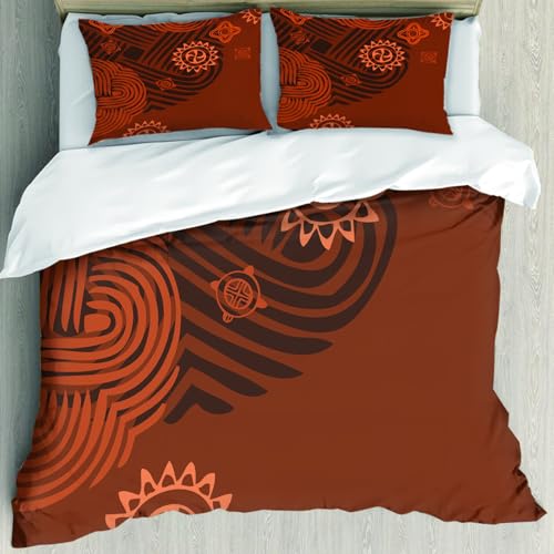 Linge de lit 100% microfibre de haute qualité aux tons de terre artistiques - 4