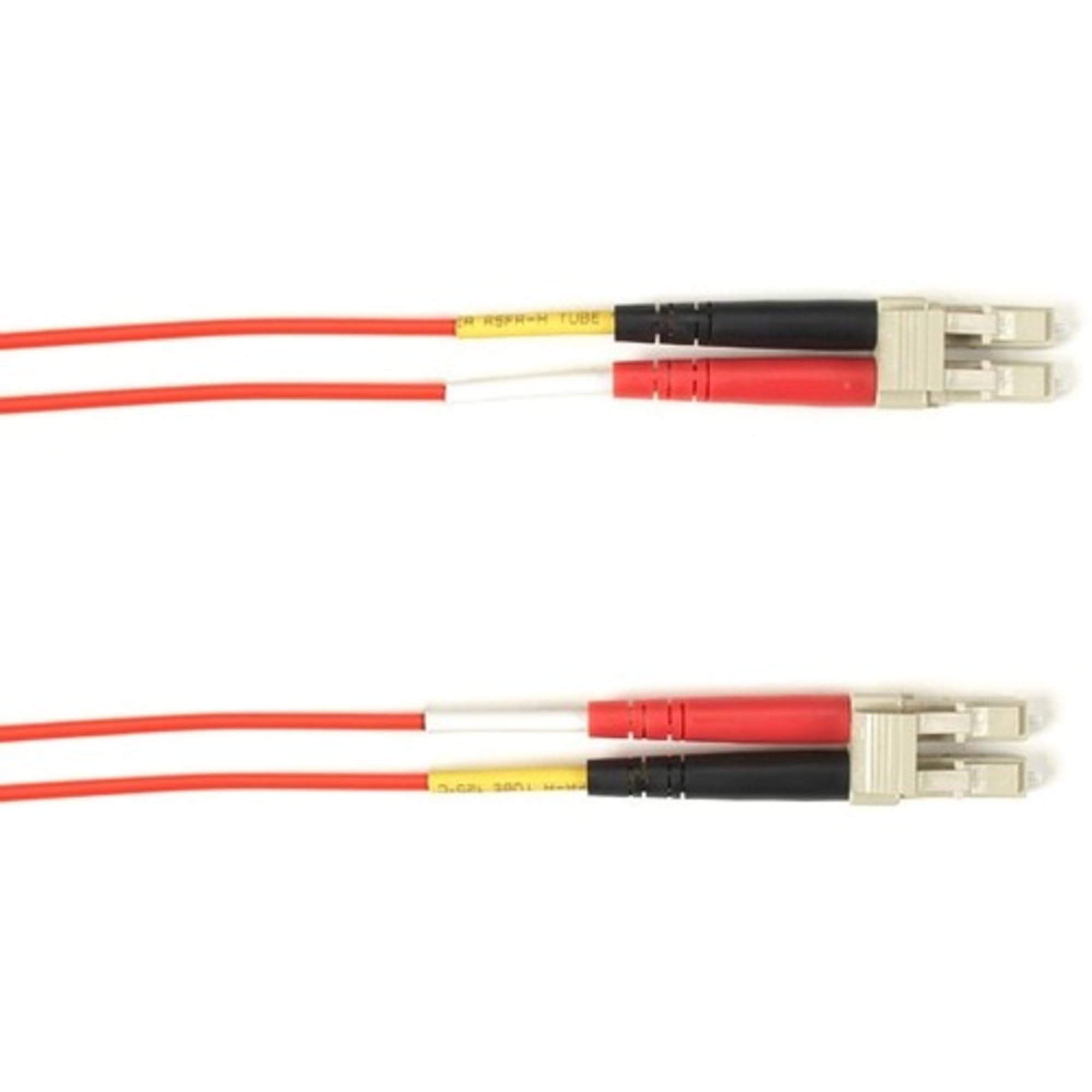 Black Box OM4 50/125 MULTIMODE FIBER OPTIC PATCH CABLE - OFNR PVC, LC-LC, RED, 3-M (9.8-FT Black+Box+OM4+50%2f125+MULTIMODE+FIBER+OPTIC+PATCH+CABLE+-+OFNR+PVC%2c+LC-LC%2c+RED%2c+3-M+(9.8-FT