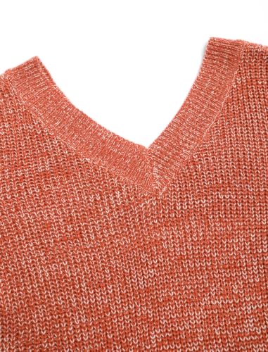 Image of ZAFUL Women's Cropped Sweater V-Neck Long Sleeve Pullover Jumper Knit Top