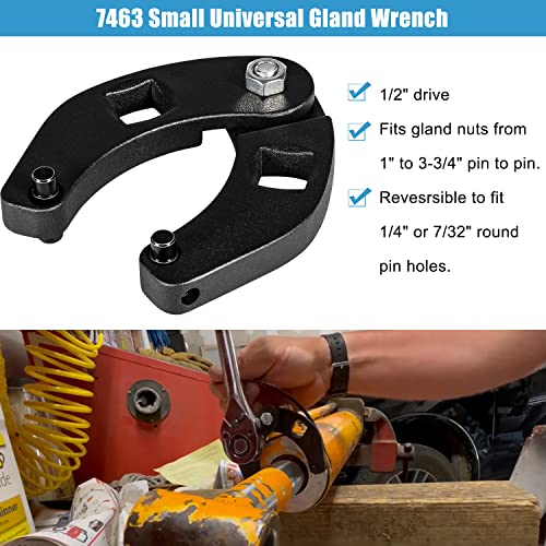 Camoo 1266 Adjustable Gland Nut Wrench & 7463 Universal Hydraulic Cylinder Spanner Wrench For Most Farm And Construction Equipment (Set Of 2) #TOP3