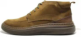 Bota Masculina Couro Conforto Grid Democcrata - Marrom