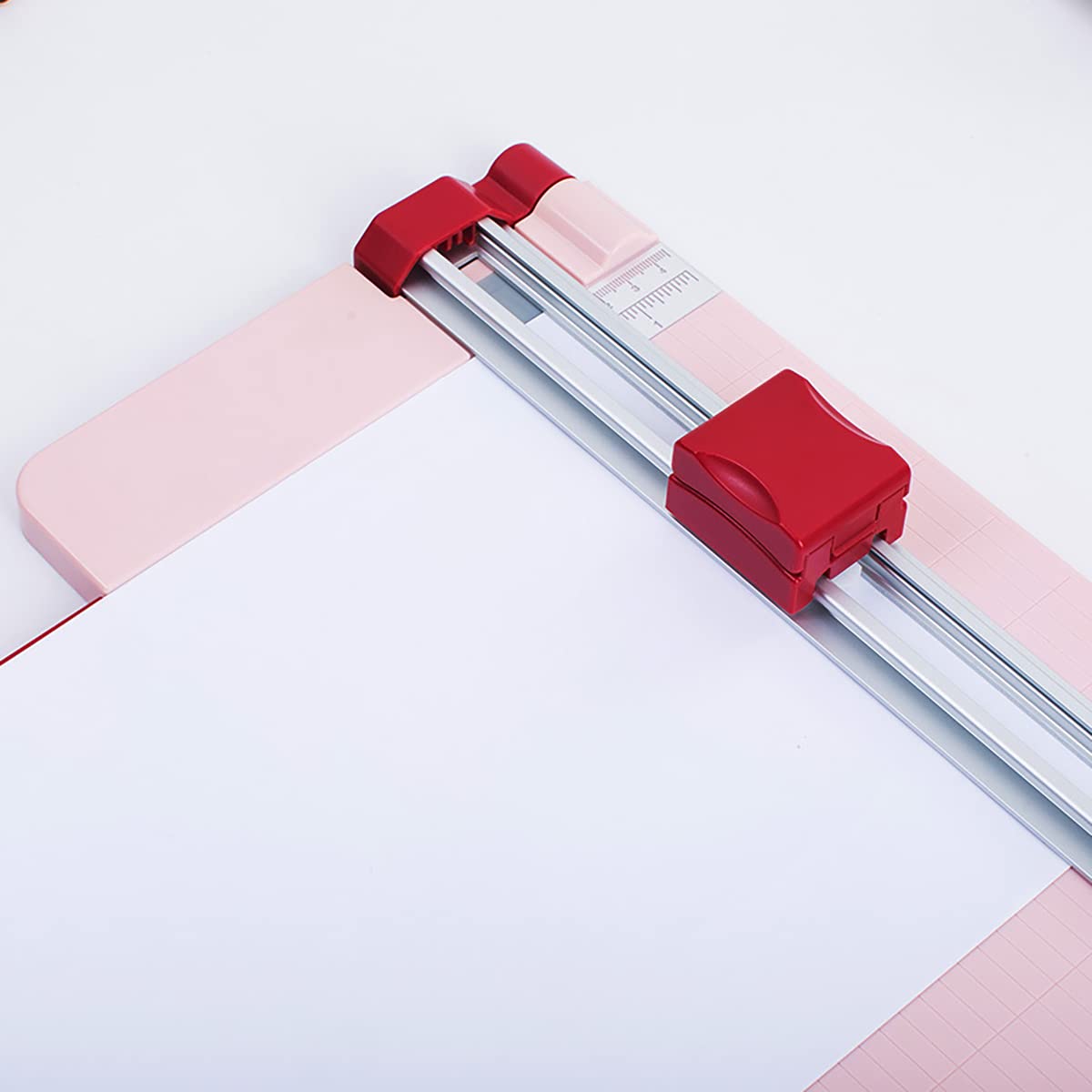 Rosa Papierschneider, 6 verschiedene Messerboxen, multifunktionaler Schnittlängen-Papierschneider, A4 A5, DIY Papierschneidemaschine für Büro/Schule/Heimgebrauch, B