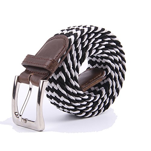 Image of Gelante Canvas Elastic Fabric Woven Stretch Multicolored Braided Belts