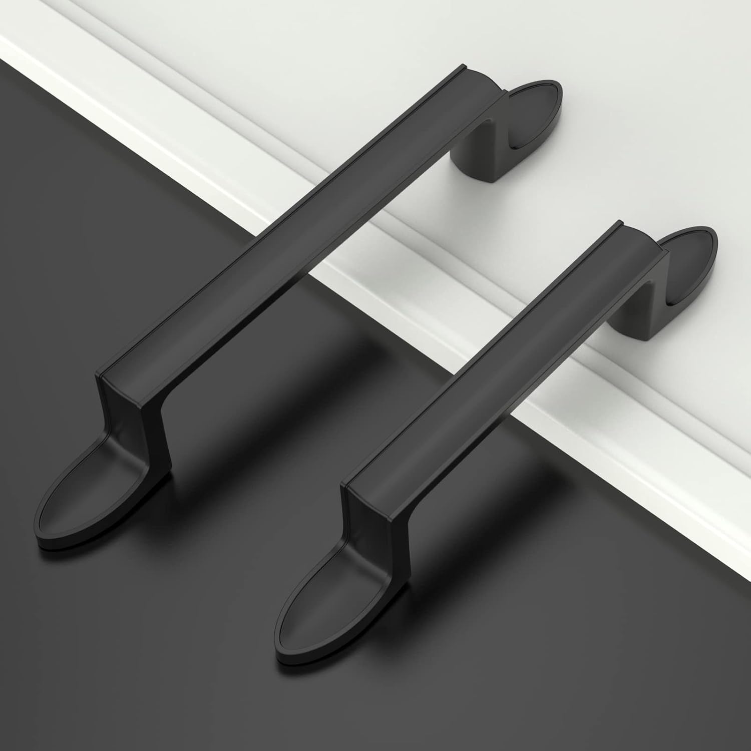 Amerdeco 6 Pack Matte Black Cabinet Pulls 3.75 Inch(96MM) Hole Centers Kitchen Cabinet Handles Hardware Kitchen Handles for Cabinets Cupboard Handles Drawer Pulls ZH0029