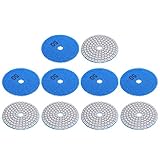 HELEVIA 3-Zoll-Schleifscheiben, Pads, Polieren, Diamant-Polierunterlage mit Wassereinlasslöchern für Marmorbetonsteine