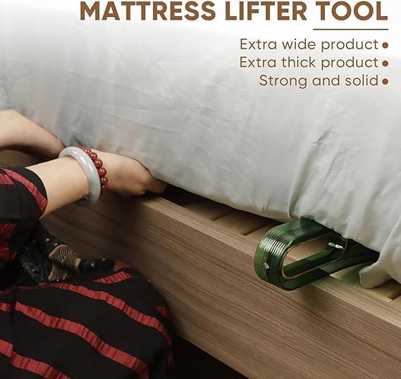 Image of 2 in 1 Mattress Lifter & Bedsheet Tucker Tool, Bedsheet Stand, Bed Lifter Helps Lift and Hold Mattress Wedge Elevator Tool, Bed Making (Multi 1 Pic)