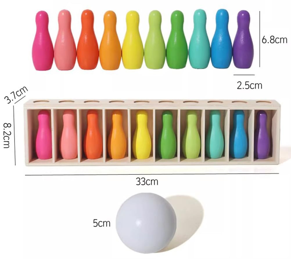 Juego de Memoria de Bolos Montessori, Juegos de Mesa para la Familia, Fiesta, Regalo de Cumpleaños