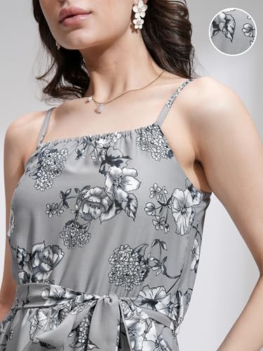 Image of Tokyo Talkies Women's Sleeveless Stright Neck Printed Dresses | Stylish Dresses | Casual Dresses