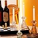 Lysenn Glass Candle Stick Holder Set of 3 – Premium Taper Candle Holders for Romantic Ambiance - Candle Sticks Holder Decor for Special Occasions - Clear